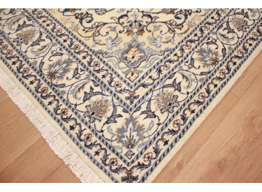 Oriental carpet Persian carpet Nain  210x145 cm Beige