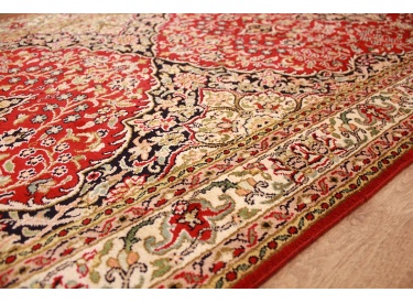Seidenteppich Kaschmir Orientteppich Läufer Rot 237x80 cm