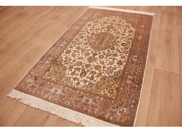 Oriental carpet Kashmir Silk 159x94 cm Beige
