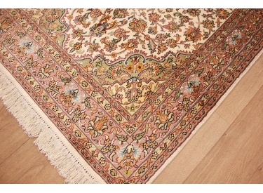 Orient Teppich Kaschmir Seidenteppich 159x94 cm Beige