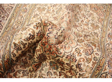 Oriental carpet Kashmir Silk 90x66 cm Beige