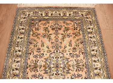 Oriental carpet Kashmir Silk 93x64 cm Salmon