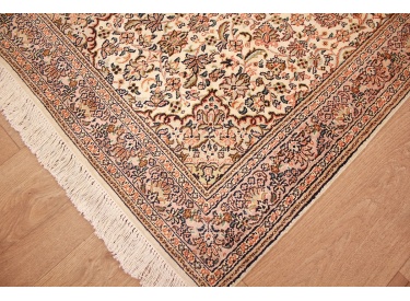 Orientteppich Kaschmir Seidenteppich 124x78 cm Beige