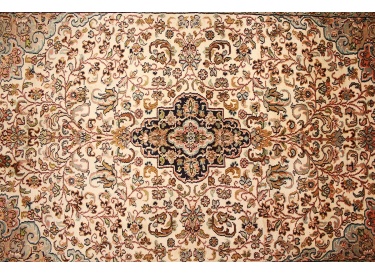 Kaschmir Seide Orientteppich Seidenteppich 150x95 cm Beige