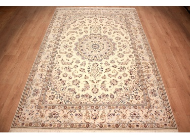 Persian carpet Nain 9la with Silk 308x202 cm Beige