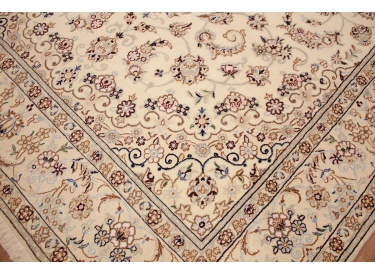 Persian carpet Nain 9la with Silk 308x202 cm Beige