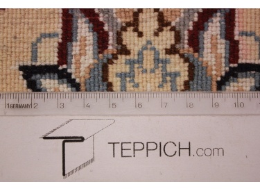Persian carpet "Nain" 9la with Silk 238x155 cm Beige