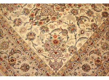 Perserteppich Isfahan mit Seide 238x158 cm Beige