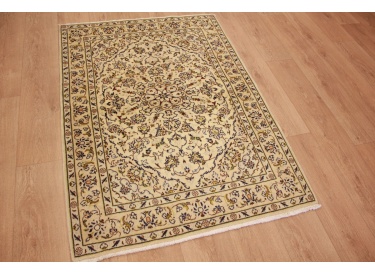 Persian carpet "Kashan" virgin wool 148x104 cm Beige