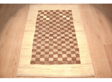 Nomadic Persian carpet Gabbeh wool 120x86 cm Beige