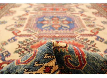 Oriental carpet Kazak virgin wool 228x185 cm Beige
