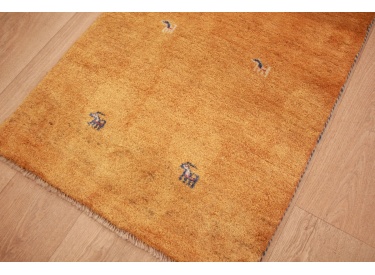Nomadic Persian carpet Gabbeh wool carpet 112x72 cm