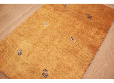 Nomadic Persian carpet Gabbeh wool carpet 112x72 cm