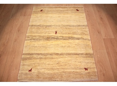 Nomadic Persian carpet Gabbeh wool carpet 140x99 cm