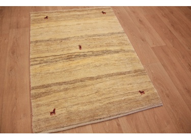 Nomadic Persian carpet Gabbeh wool carpet 140x99 cm