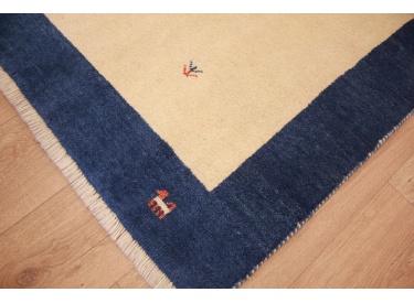 Nomadic Persian carpet Gabbeh wool 188x188 cm Beige