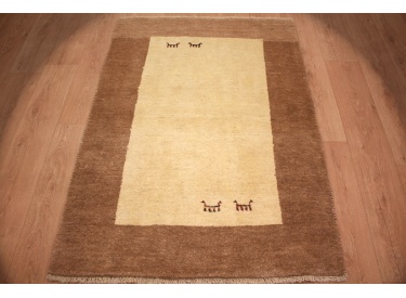 Persian carpet Gabbeh  wool carpet 158x111 cm Beige