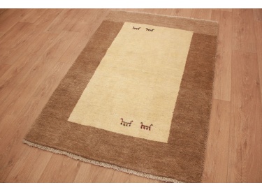 Persian carpet Gabbeh  wool carpet 158x111 cm Beige