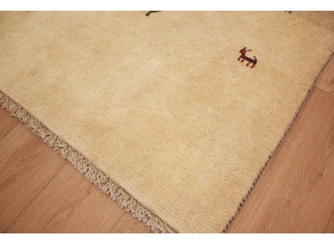 Persian carpet Gabbeh  wool carpet 161x115 cm Beige