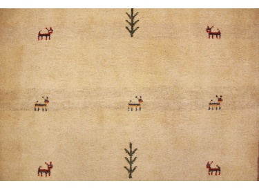 Persian carpet Gabbeh  wool carpet 161x115 cm Beige