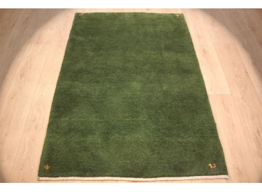 Perser Teppich Gabbeh reiner wollteppich 157x107 cm Grün