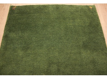 Persian carpet Gabbeh wool carpet 157x107 cm Green