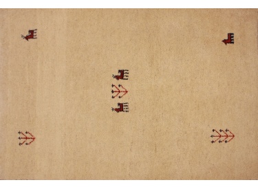 Nomadic Persian carpet Gabbeh wool 120x80 cm Beige