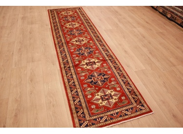 Kazak Shirwan oriental carpet virgin wool red 309x84 cm