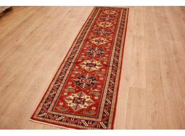 Kazak Shirwan oriental carpet virgin wool red 309x84 cm