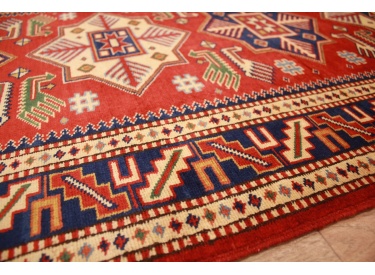Kazak Shirwan oriental carpet virgin wool red 309x84 cm