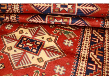Kazak Shirwan oriental carpet virgin wool red 309x84 cm