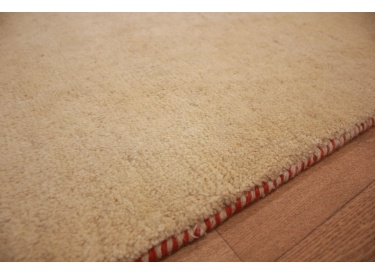 Nomadic Persian carpet Gabbeh wool 116x64 cm Beige