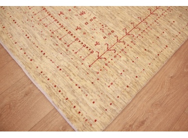 Persian carpet Gabbeh Loribaf pure wool 173x134 cm Beige