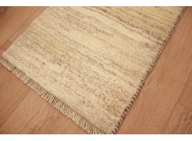 Doormat Persian carpet Gabbeh pure wool 58x42 cm Beige