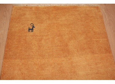 Nomadic Persian carpet Gabbeh wool carpet 109x82 cm