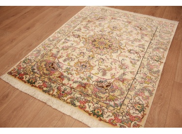 Persian carpet Ghom pure silk rug 103x93 cm