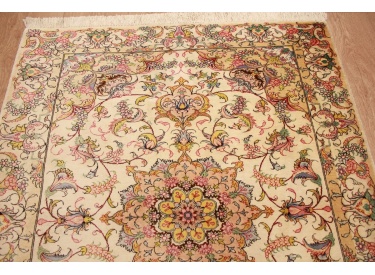Persian carpet Ghom pure silk rug 103x93 cm