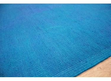 Kelim Vintage overdyed aus reiner Wolle 148x100 cm Blau