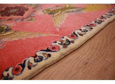 Fine Persian carpet Ghom Wool carpet 97x67 cm