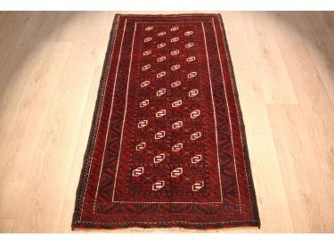 Persian carpet Baluch virgin wool 153x80 cm Red
