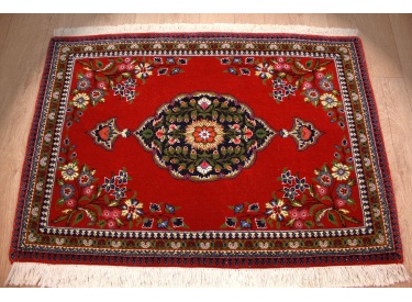 Fine Persian carpet Ghom Wool carpet 95x66 cm