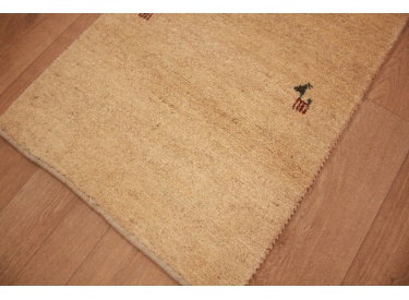 Nomadic Persian carpet Gabbeh wool carpet 87x60 cm