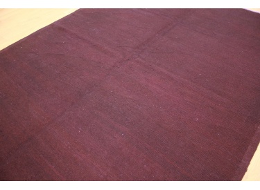 Vintage carpet modern overdyed used look Purple 202x158 cm Kelim