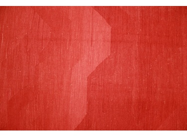 Vintage carpet modern used look overdyed Red 290x199 cm Kelim