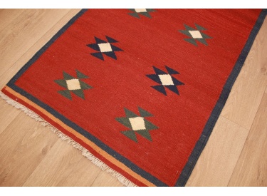 STOCK SALE Kelim runner oriental carpet modern 283x83 cm