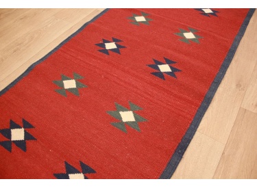 STOCK SALE Kelim runner oriental carpet modern 283x83 cm
