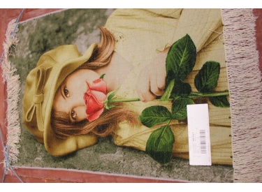 Perserteppich "Tabriz" auf Seide 76x54 cm Bilderteppich