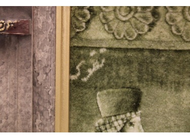 Persian carpet "Tabriz" with Silk 72x49cm Frame rug RELIEF