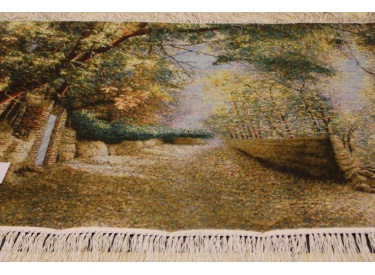 Persian carpet "Tabriz" with Silk 90x60 cm Frame rug