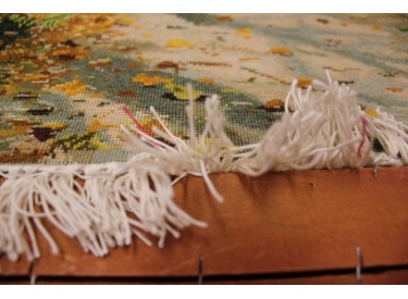 Persian carpet "Tabriz" with Silk 75x52 cm Frame rug